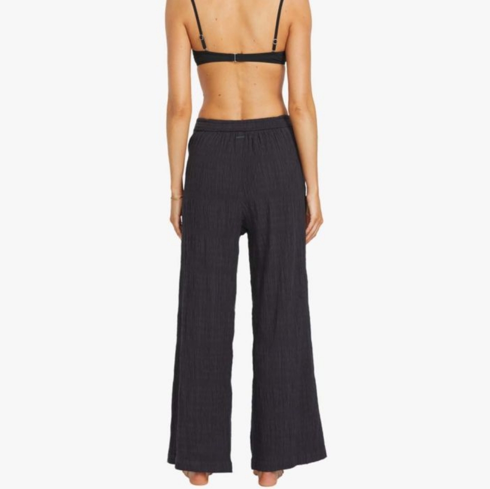 Zara Crinkled Drawstring Wide-Leg Pant Small